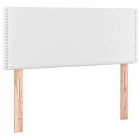 Hoofdbord LED 80x5x78/88 cm kunstleer wit - thumbnail