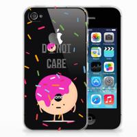 Apple iPhone 4 | 4s Siliconen Case Donut Roze - thumbnail