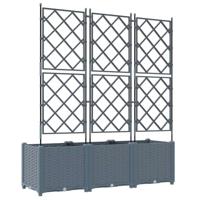 Tuin Bloempot 3 pcs Licht Grijs 120 x 40 x 143 cm Staal - thumbnail