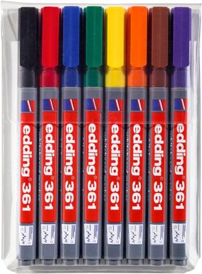 Edding 4-361-8-S2999 Whiteboardmarkerset Zwart, Rood, Blauw, Groen, Oranje, Bruin, Violet 8 stuk(s) Edding 4-361-8-S2999 Whiteboardmarkerset Zwart, Rood, Blauw, Groen, Oranje, Bruin, Violet 8 stuk(s)