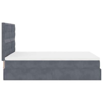 Ottoman bed met matrassen en LED's 140x190cm fluweel