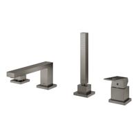 Badcombinatie GROHE Eurocube Viergats Hard Graphite Geborsteld - thumbnail