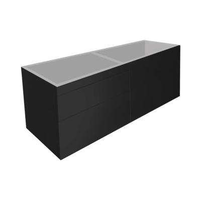 Onderkast Best Design Beauty Greeploos 140 cm Meubel Onderkast 4 Laden Mat Zwart Onderkast Best Design Beauty Greeploos 140 cm Meubel Onderkast 4 Laden Mat Zwart