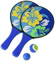 Summertime catch and hit met bloemenprint 4-delig blauw/groen - thumbnail