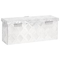 VidaXL Opbergbox 50x15x20,5 cm aluminium zilverkleurig - thumbnail