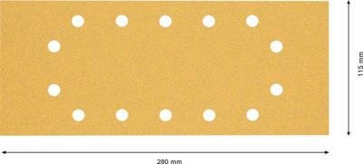 Bosch Accessories EXPERT C470 2608900848 Oscillerend schuurpapier Geperforeerd Korrelgrootte (num) 80 (l x b) 280 mm x 115 mm 10 stuk(s)