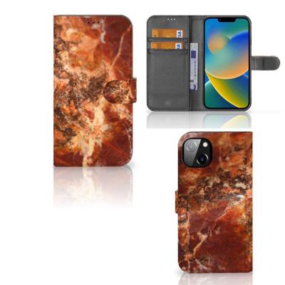 iPhone 14 Plus | Bookcase | Marmer Bruin