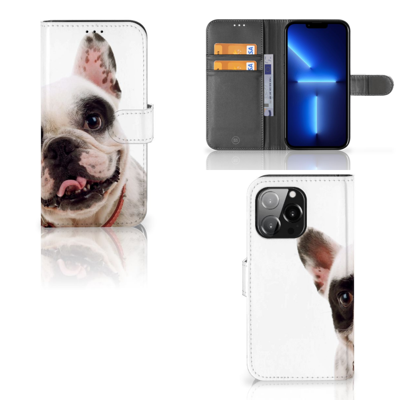 iPhone 13 Pro | Telefoonhoesje | Met pasjeshouder | Franse Bulldog iPhone 13 Pro | Telefoonhoesje | Met pasjeshouder | Franse Bulldog
