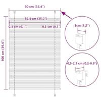 Pliss rolgordijn 90x100 cm stofbreedte 89,4 cm bordeauxrood - thumbnail
