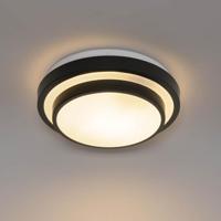 QAZQA Moderne plafondlamp zwart met wit 25 cm IP44 - Walden - thumbnail
