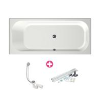 Xenz Aruba Ligbad - 180x80x48 - afvoer Midden - acryl - wit mat 6891-03 - thumbnail