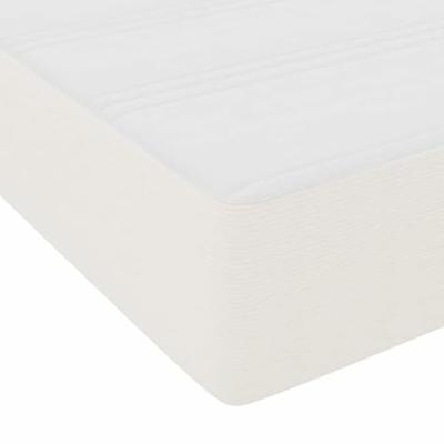 Bedframe met matras Crème 120 x 190 cm Stof