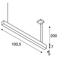 SLV GLENOS 1001403 LED-hanglamp LED vast ingebouwd 46 W Zwart - thumbnail