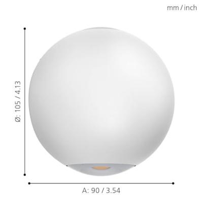 Eglo Witte wandspotAbugo - 75319