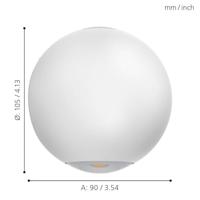 Eglo Witte wandspotAbugo - 75319 - thumbnail