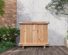 Hardhouten bak - afmeting 80x80x60 cm