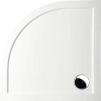 Douchebak Marmer Sapho Sera 80x80x4 cm Kwartrond Wit Sapho - thumbnail