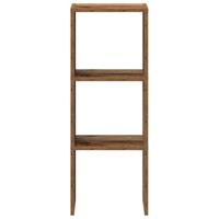 Boekenkast stapelbaar 30x30x80 cm bewerkt hout oud houtkleurig - thumbnail