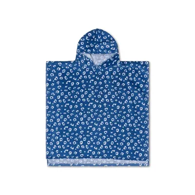 Swim Essentials Strandponcho Blauw Panterprint 65 x 65 cm