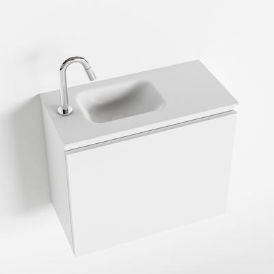 MONDIAZ OLAN 60cm toiletmeubel talc. LEX wastafel talc links 1 kraangat