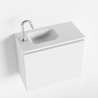 MONDIAZ OLAN 60cm toiletmeubel talc. LEX wastafel talc links 1 kraangat - thumbnail