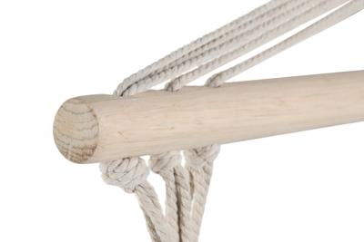 Trädgårdsstol Home ESPRIT Wit Natuurlijk Katoen Hout 90 x 50 x 130 cm