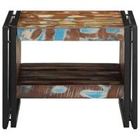 Salontafel 50x50x38 cm massief gerecycled hout meerkleurig - thumbnail