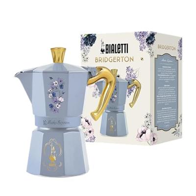 Italiaanse koffiemaker - BIALETTI - Moka Express - Birdgerton Collectie - 6 kopjes - 250 ml - Blauw / Bloemen