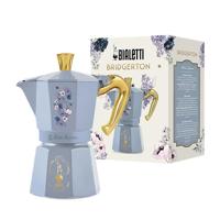 Italiaanse koffiemaker - BIALETTI - Moka Express - Birdgerton Collectie - 6 kopjes - 250 ml - Blauw / Bloemen - thumbnail