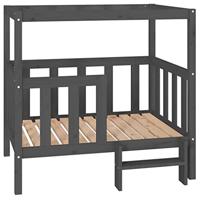 VidaXL Hondenmand 105,5 x 83,5 x 100 cm massief grenenhout grijs - thumbnail