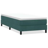 Boxspring zonder matras fluweel donkergroen 100x220 cm - thumbnail