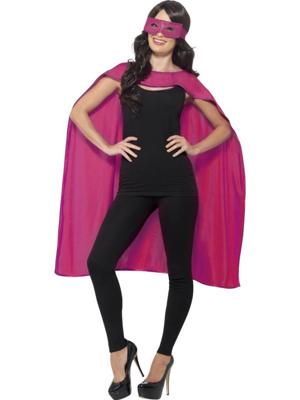 Superhero cape met masker pink Superhero cape met masker pink
