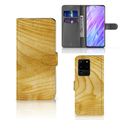 Samsung Galaxy S20 Ultra | Book Style Case | Licht Hout