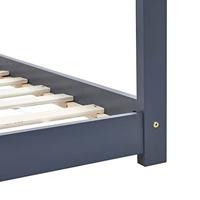 Kinderbedframe massief grenenhout grijs 90x200 cm - thumbnail