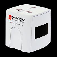 SKROSS | 1.302180 | Micro MUV | Universele 2-polige reisadapter - spanning en vermogen 100V - 250W / 250V - 625W. Bescherming tegen elektrische schokken - thumbnail