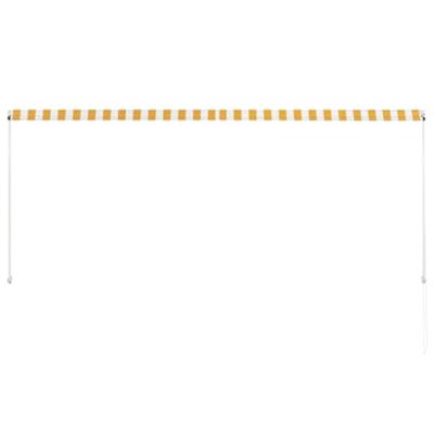 VidaXL Luifel uittrekbaar 300x150 cm geel en wit