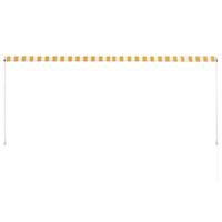 VidaXL Luifel uittrekbaar 300x150 cm geel en wit - thumbnail