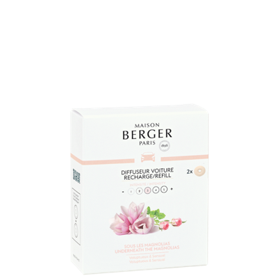 LAMPE BERGER - Autoparfum - Navulling Underneath the Magnolias 2 stuks