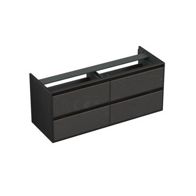 Onderkast Forzalaqua Reno 2.0 140x51x60 Cm 4 Lades Softclose Eiken Black Oiled