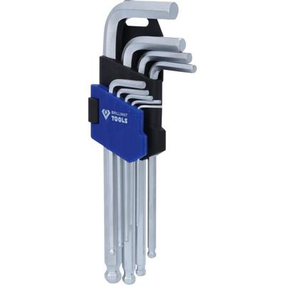 Brilliant Tools BT045009 Haakse schroevendraaierset 1.5 mm, 2 mm, 2.5 mm, 3 mm, 4 mm, 5 mm, 6 mm, 8 mm, 10 mm 9-delig