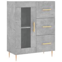 Dressoir 69,5x34x90 cm bewerkt hout betongrijs - thumbnail
