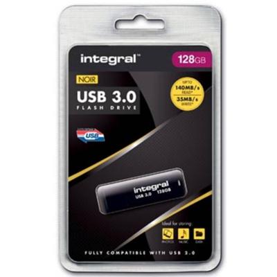 Integral USB stick 3.0, 128 GB, zwart Integral USB stick 3.0, 128 GB, zwart