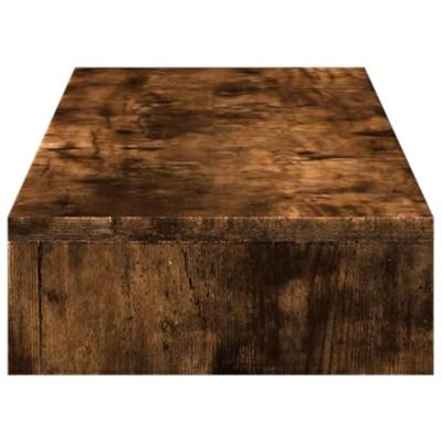Monitorstandaard 100x27x10 cm bewerkt hout gerookt eikenkleurig