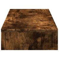 Monitorstandaard 100x27x10 cm bewerkt hout gerookt eikenkleurig - thumbnail