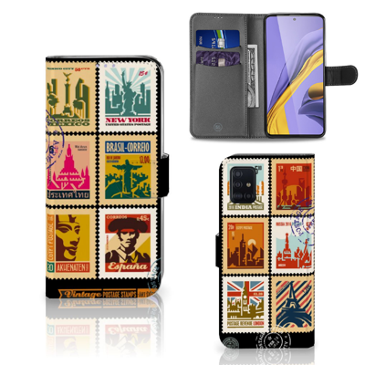 Samsung Galaxy A51 | Flip Cover | Postzegels Samsung Galaxy A51 | Flip Cover | Postzegels