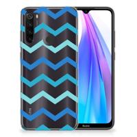 Xiaomi Redmi Note 8T | TPU bumper | Zigzag Blauw - thumbnail