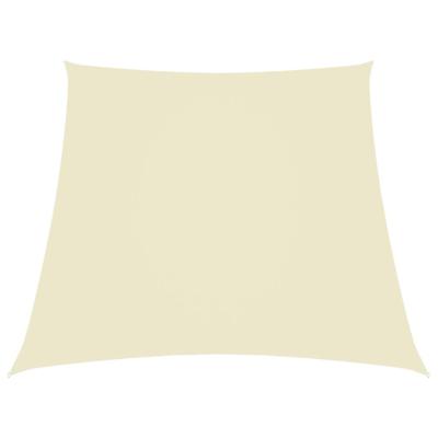 VidaXL Zonnezeil trapezium 2/4x3 m oxford stof crèmekleurig