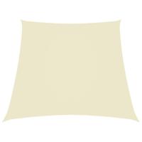 VidaXL Zonnezeil trapezium 2/4x3 m oxford stof crèmekleurig - thumbnail