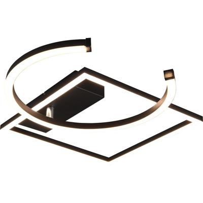 LED Plafondlamp 23.5W Dimbaar - Warm Wit 3000K - Mat Zwart Aluminium