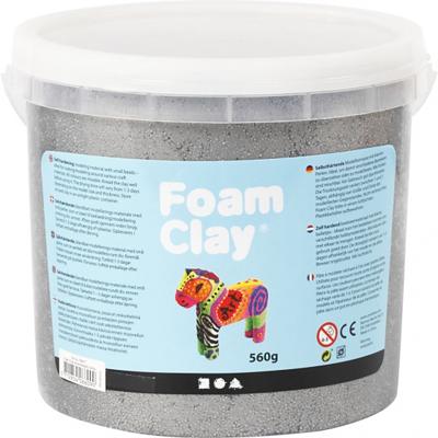 Foam Clay ®, metallic, zilver, 560 gr/ 1 emmer